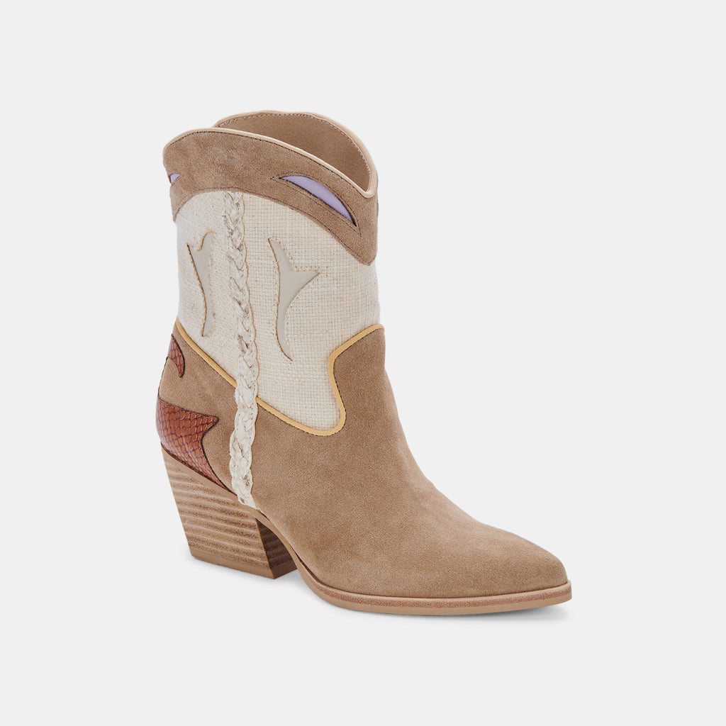 LORAL BOOTIES IN TAUPE MULTI SUEDE -   Dolce Vita - image 3