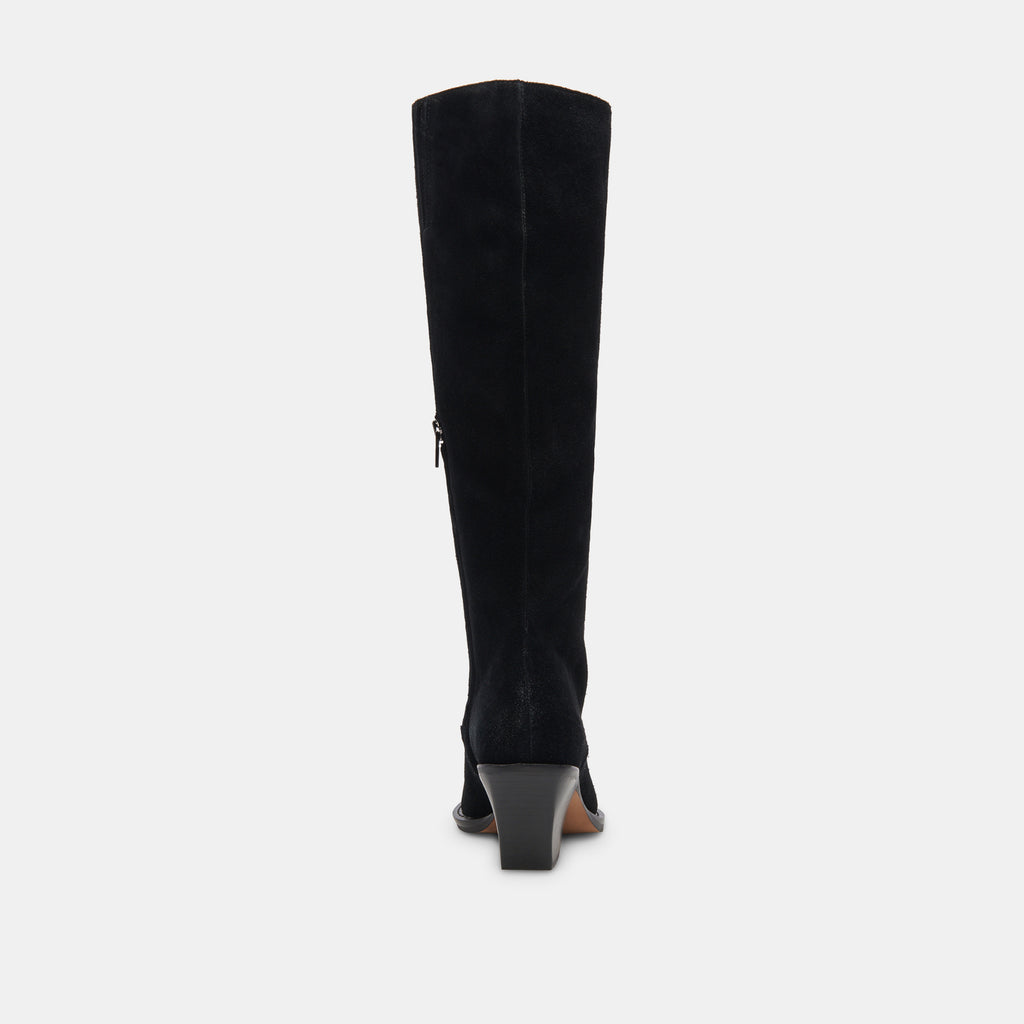 RAJ WIDE CALF BOOTS ONYX SUEDE - image 8