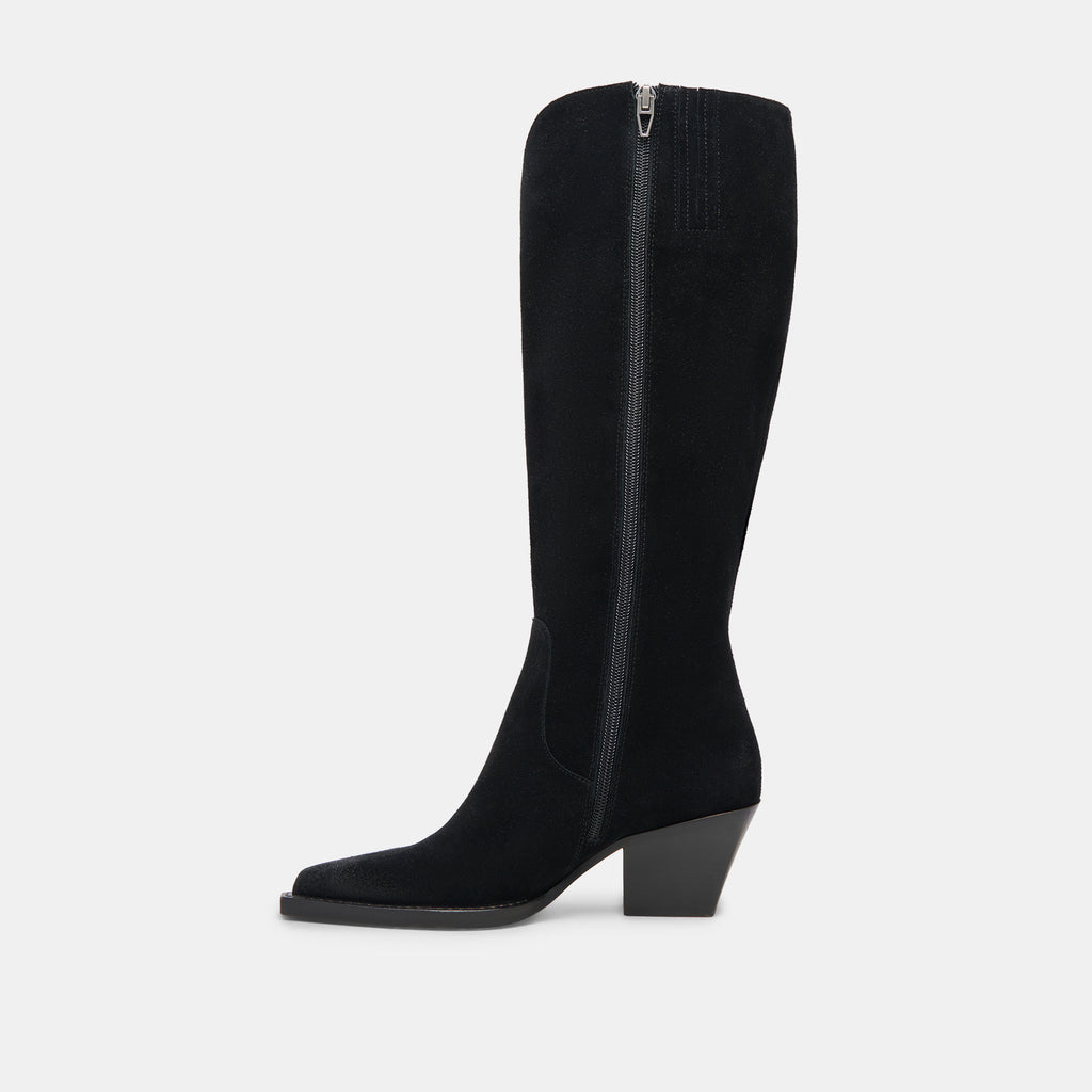 RAJ WIDE CALF BOOTS ONYX SUEDE - image 5