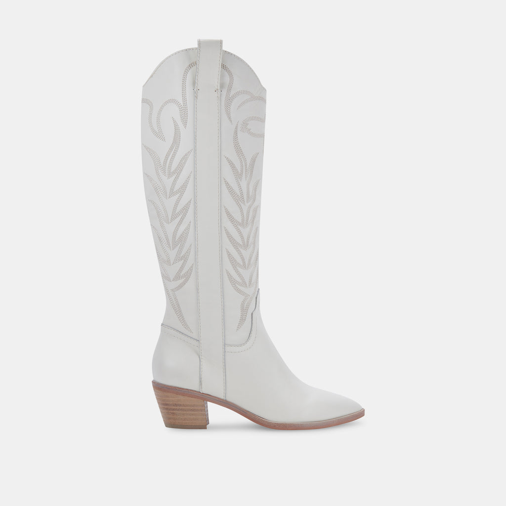 SOLEI BOOTS WHITE LEATHER - image 1