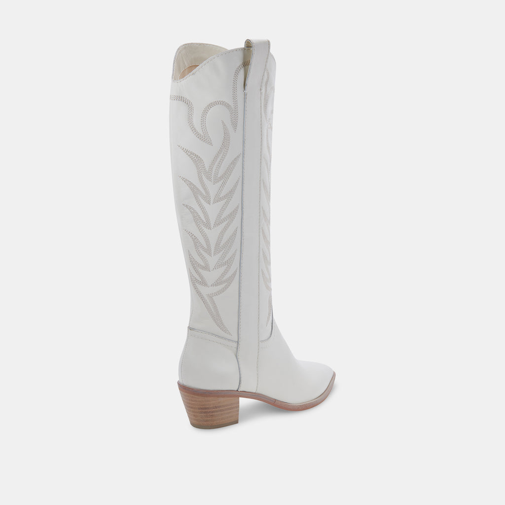 SOLEI BOOTS WHITE LEATHER - image 5