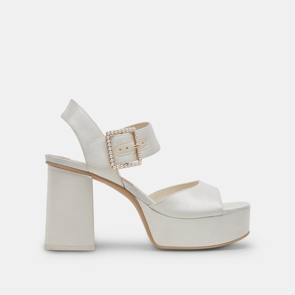 BOBBY PEARL HEELS WHITE PEARLS - image 1