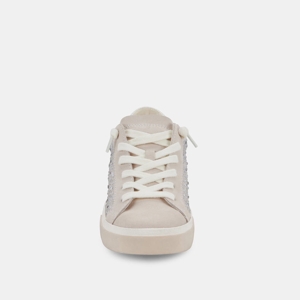 ZINA CRYSTAL SNEAKERS IVORY SUEDE - image 6