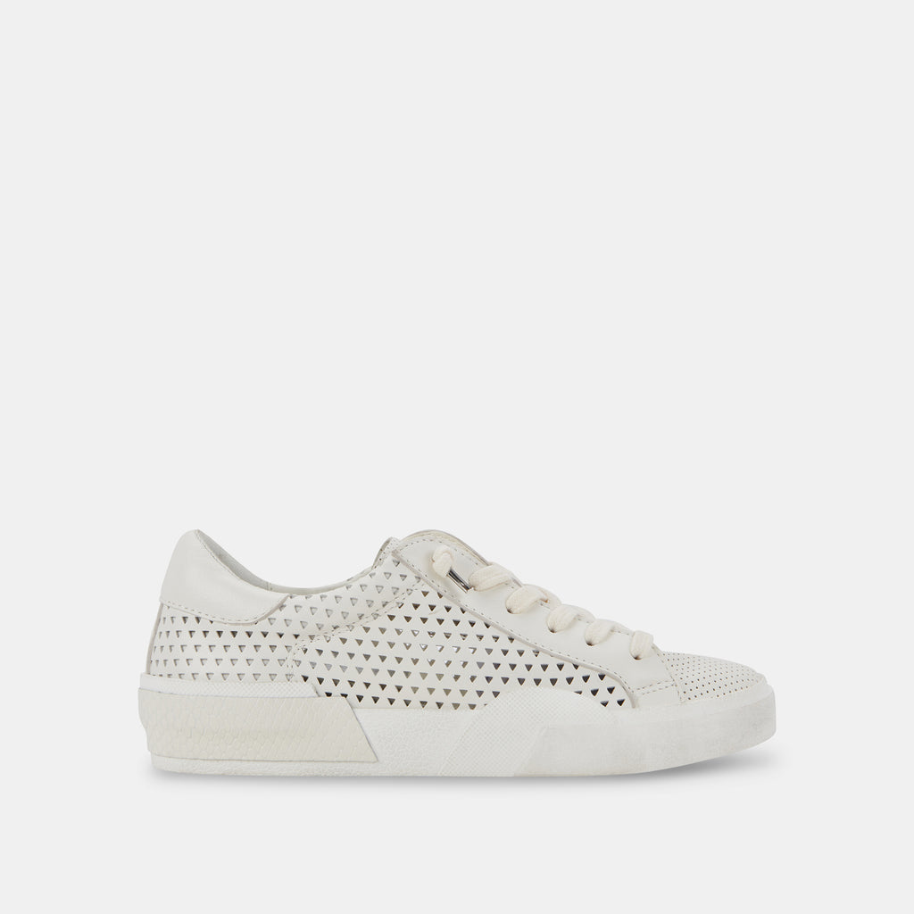ZINA PERFORATED SNEAKERS WHITE PERFORATED LEATHER - image 1