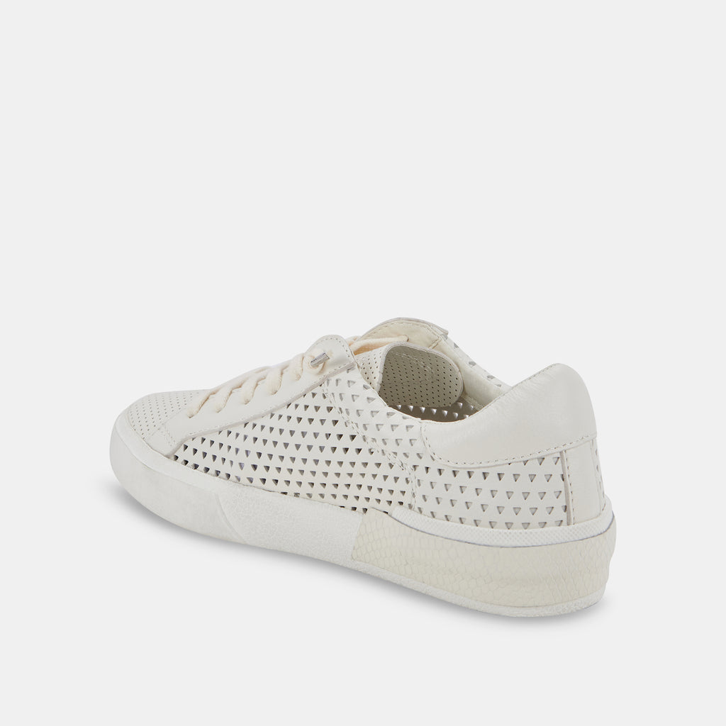 ZINA PERFORATED SNEAKERS WHITE PERFORATED LEATHER - image 9