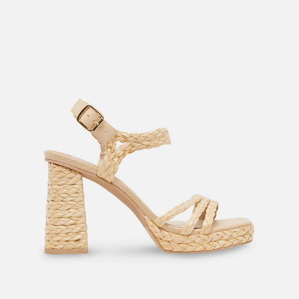 ALYSIA HEELS LT NATURAL RAFFIA - image 1