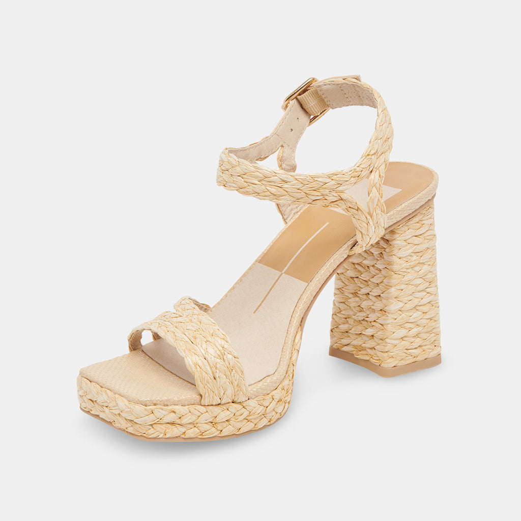 ALYSIA HEELS LT NATURAL RAFFIA - image 7