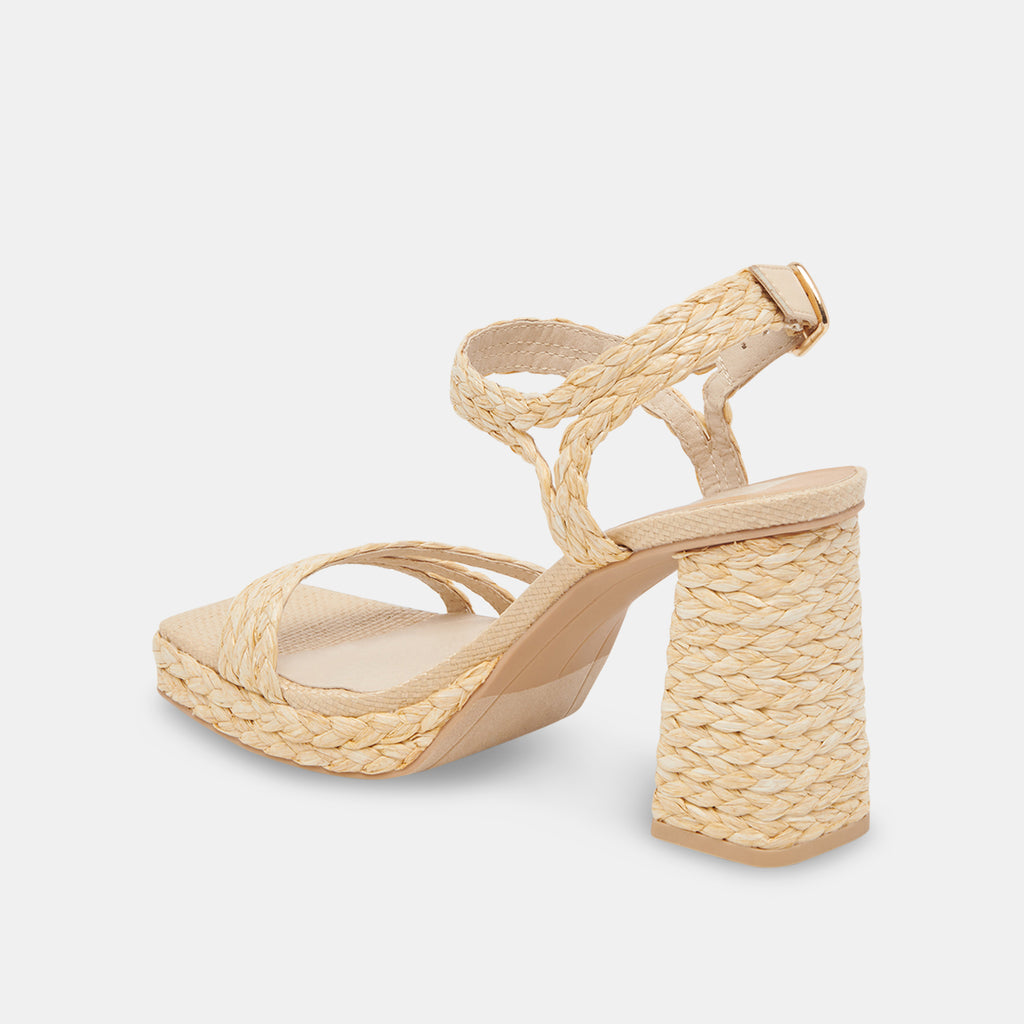 ALYSIA HEELS LT NATURAL RAFFIA - image 8