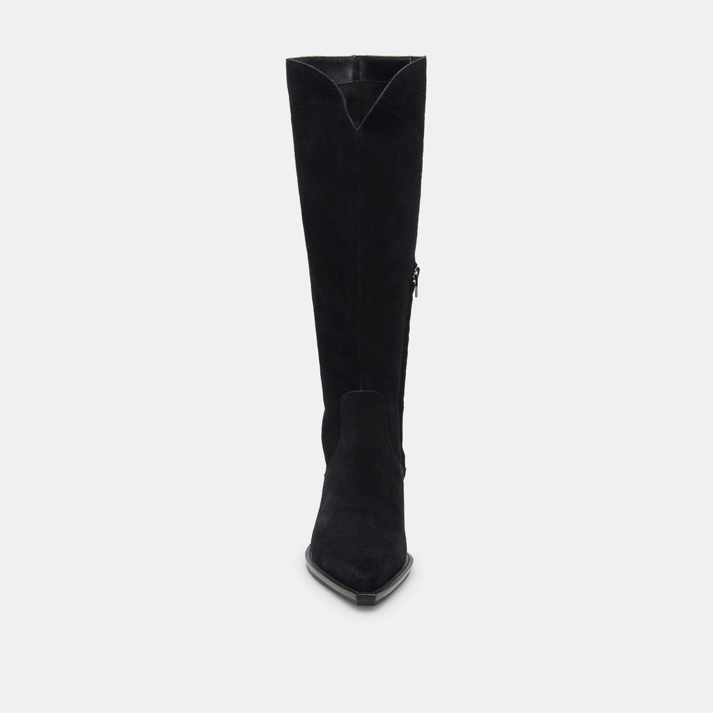 RAJ WIDE CALF BOOTS ONYX SUEDE - image 7