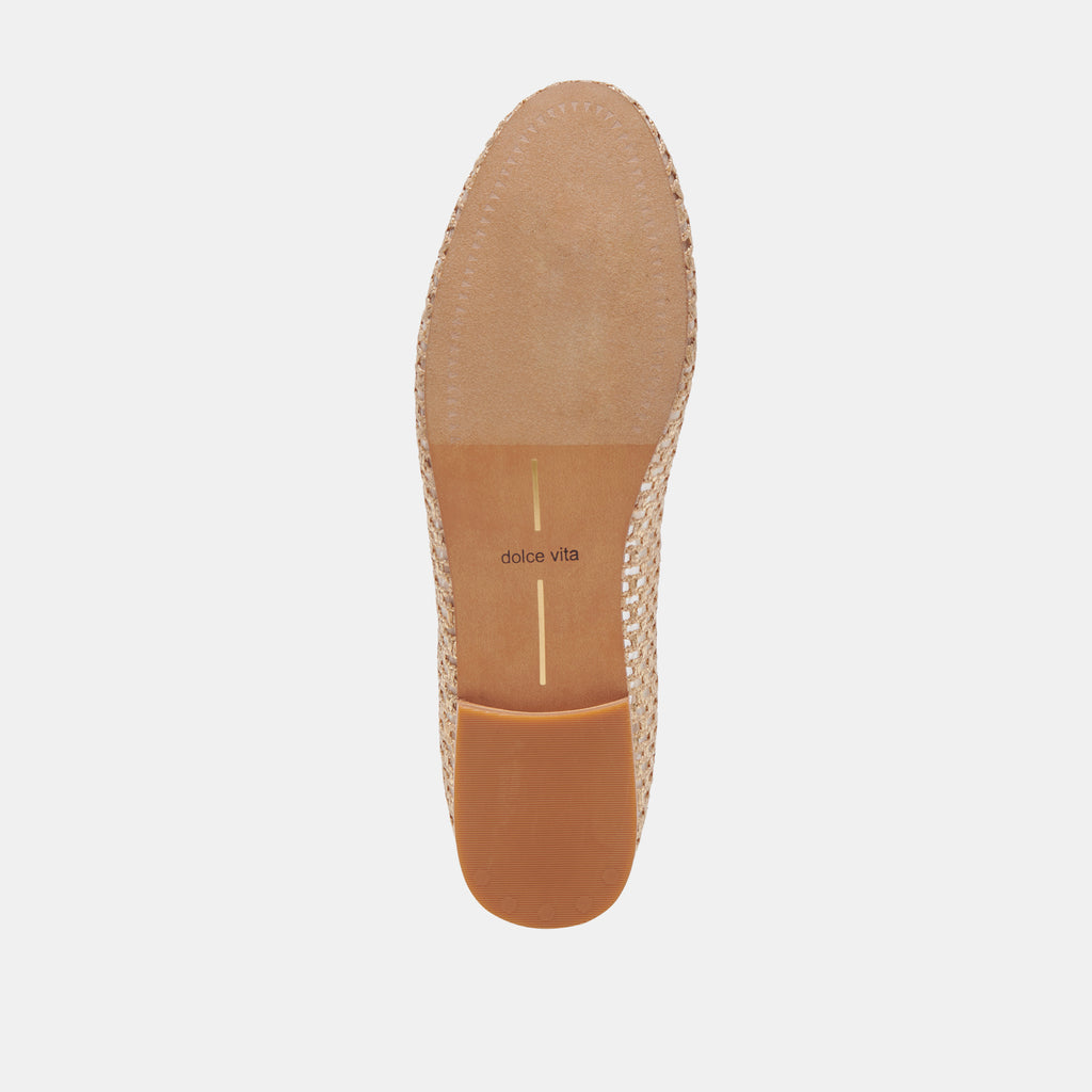 CARIN RAFFIA BALLET FLATS GOLD RAFFIA - image 9