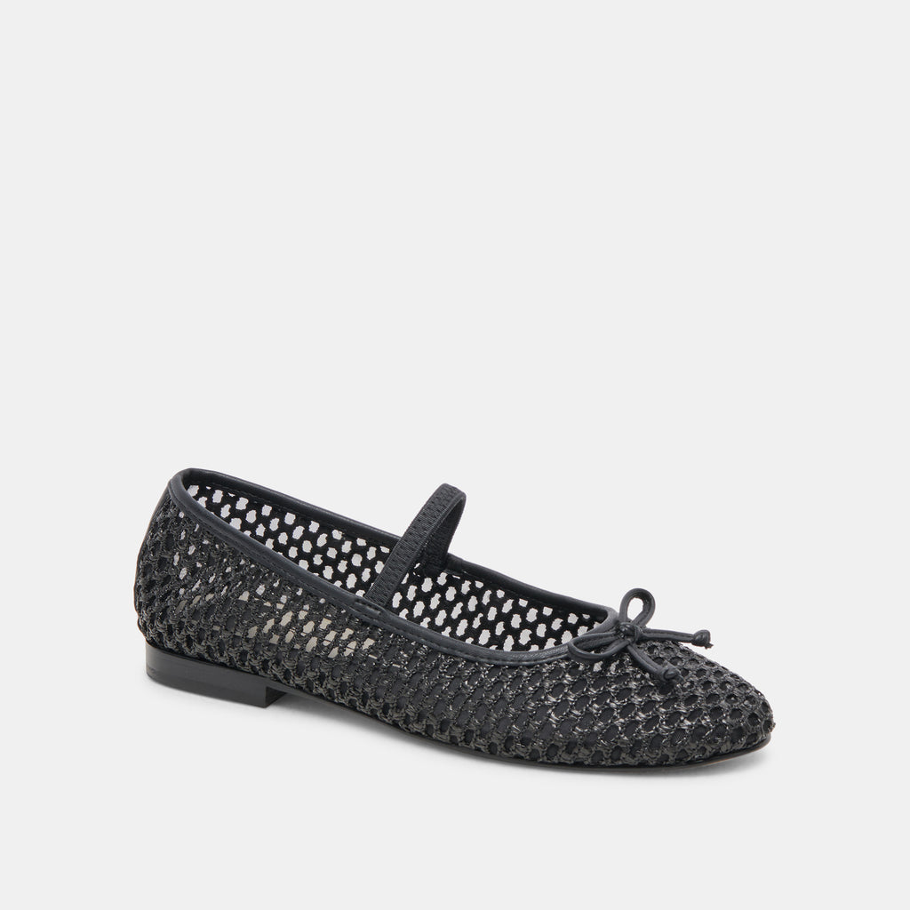 CARIN RAFFIA BALLET FLATS ONYX RAFFIA - image 2