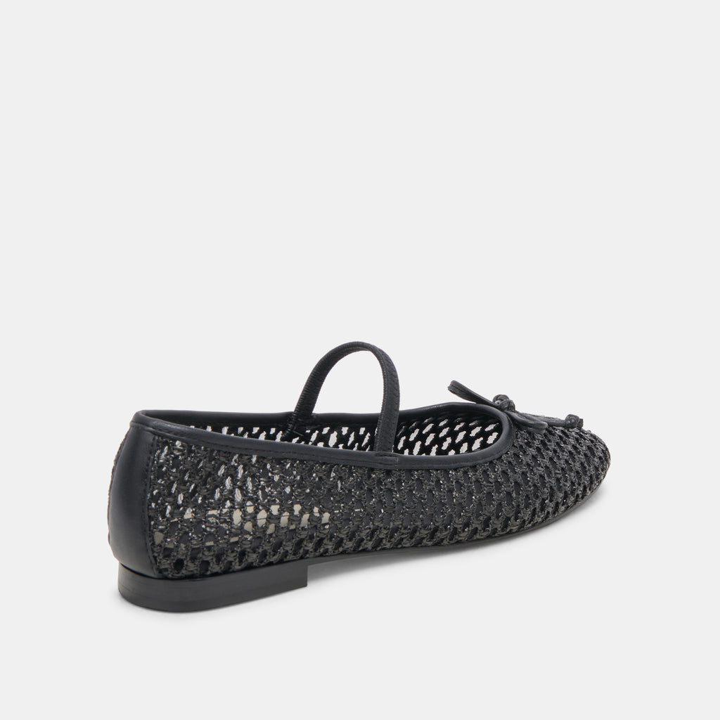 CARIN RAFFIA BALLET FLATS ONYX RAFFIA - image 3