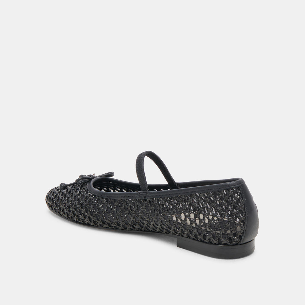 CARIN RAFFIA BALLET FLATS ONYX RAFFIA - image 5