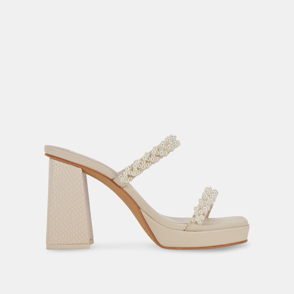 Ariele Vanilla Pearl Heels - image 1