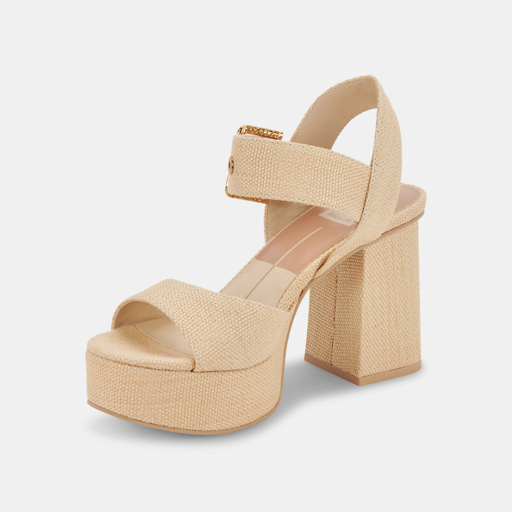 BOBBY HEELS NATURAL RAFFIA - image 7