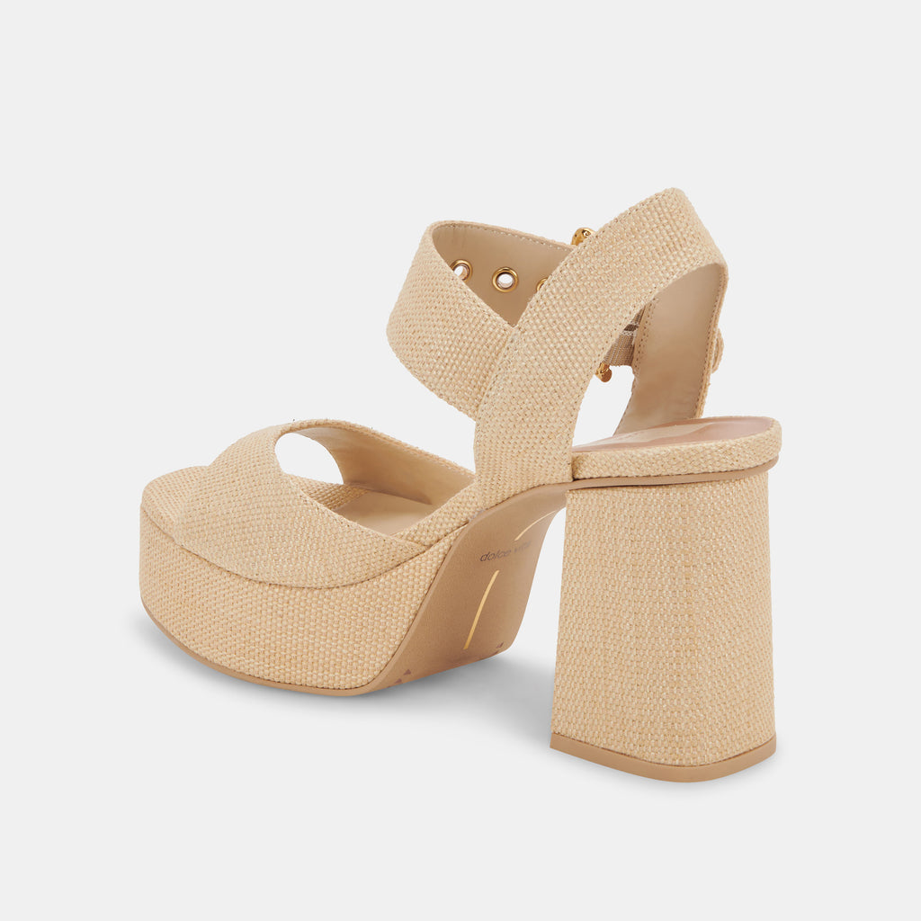 BOBBY HEELS NATURAL RAFFIA - image 8