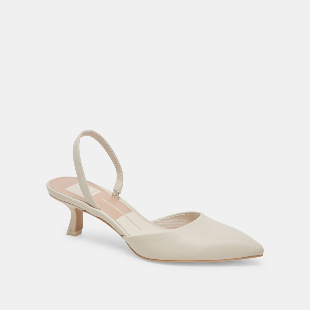 CORSA HEELS IVORY LEATHER - image 2