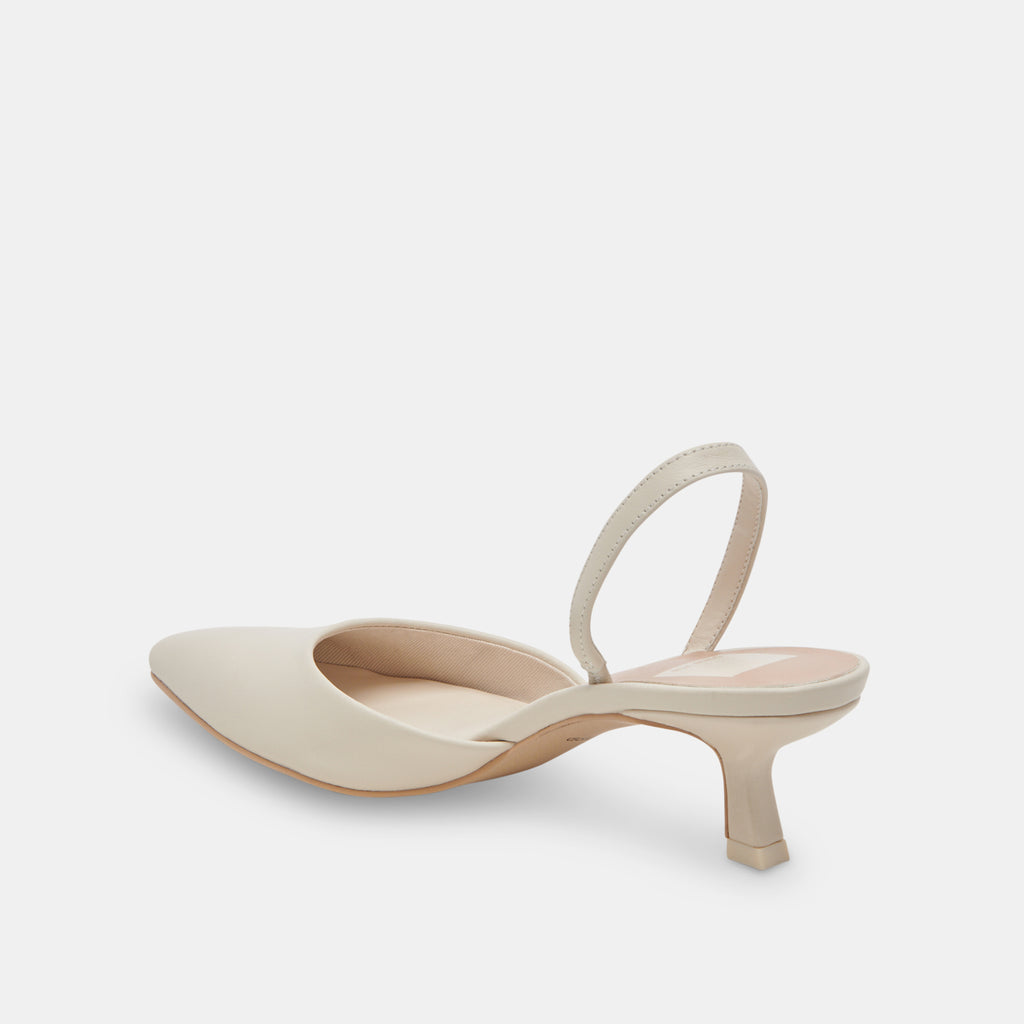 CORSA HEELS IVORY LEATHER - image 5