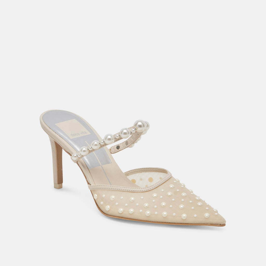 KATIK PEARL HEELS IVORY MESH - image 3