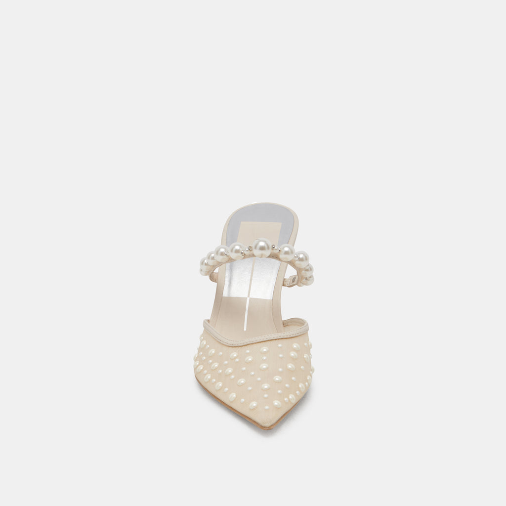 KATIK PEARL HEELS IVORY MESH - image 8