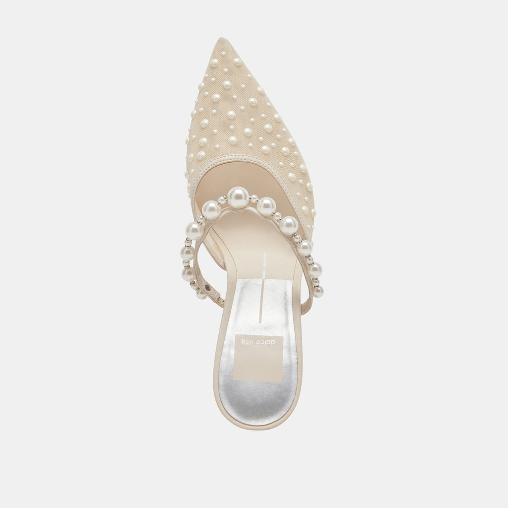 KATIK PEARL HEELS IVORY MESH - image 10