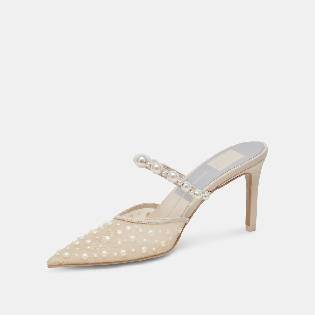 KATIK PEARL HEELS IVORY MESH - image 6