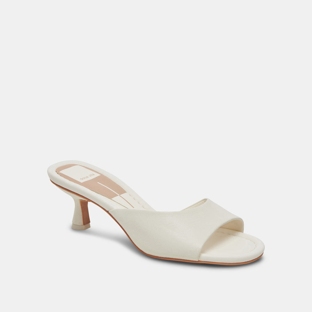 MACOY HEELS WHITE LEATHER - image 2