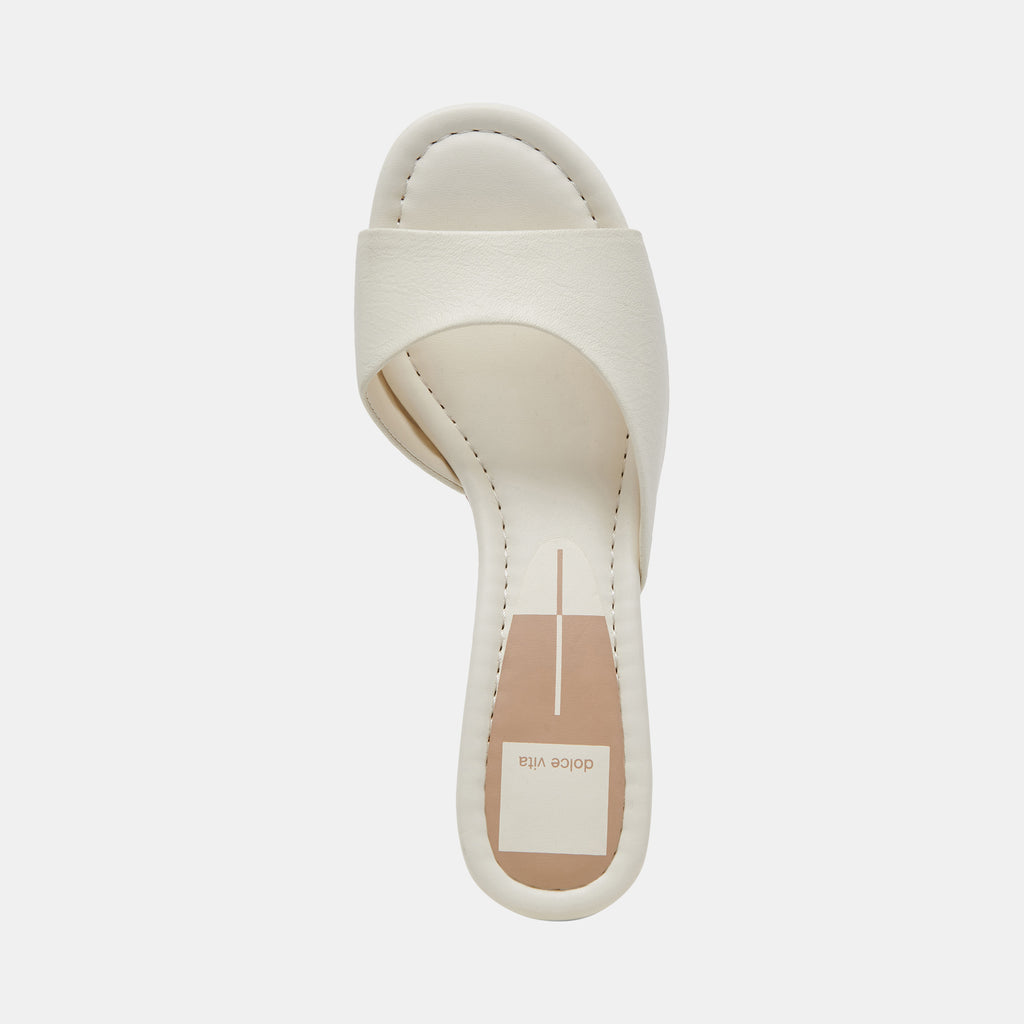 MACOY HEELS WHITE LEATHER - image 8