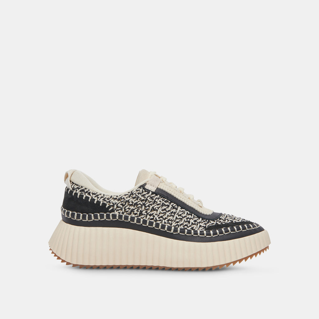 DOLEN SNEAKERS WHITE BLACK WOVEN - image 3